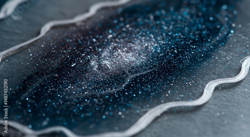 Sparkle Resin Art with Irregular Border