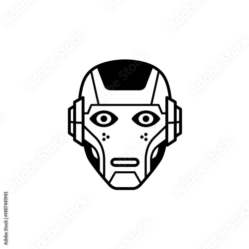 Cybernetic Vision: A striking digital illustration of a robot head, with focused gaze, offering a futuristic yet approachable design concept.