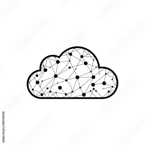 Cloud Connectivity: An illustration of a cloud is depicted with a network of interconnected lines and nodes, symbolizing the seamless flow of data and the power of cloud computing in the digital age.