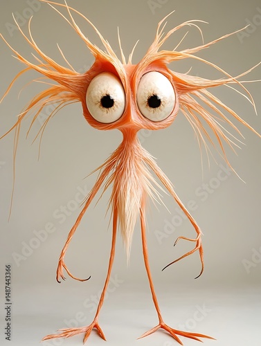 Fluffy creature with large eyes
