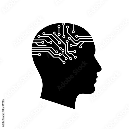 Digital Mind: An emblematic representation of the fusion between human cognition and advanced technology.
