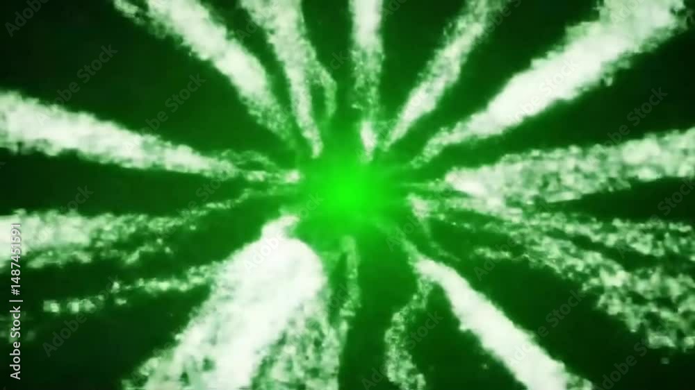 Hypnotic Compression Light Spreading Outward – Green Screen Overlay for Sci-Fi, Meditation, or Tech Visuals

