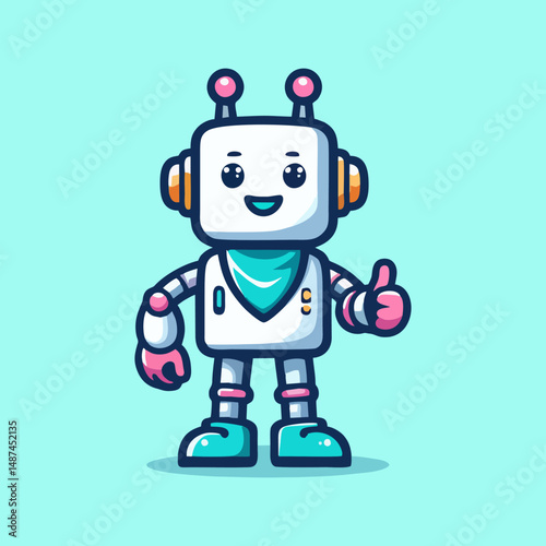 Mascot Robot android mascot logo design for ai assistant avatar smart bot cyberpunk robot futuristic robot cartoon robot intelligent mascot character futuristic gaming mascot ai humanoid robot

