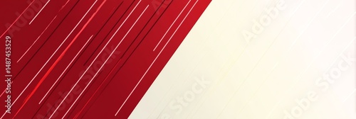Ultra-modern Victory Day background with a bold crimson red and eggshell white split, featuring razor-thin diagonal slashes & a faint gradient. Perfect for patriotic events, flat design lovers, and co