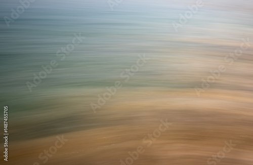 Abstract blurred motion of ocean waves