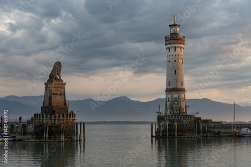 Lighthouse Lindau at the Bodensee 