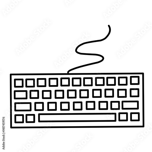 computer keyboard icon vector