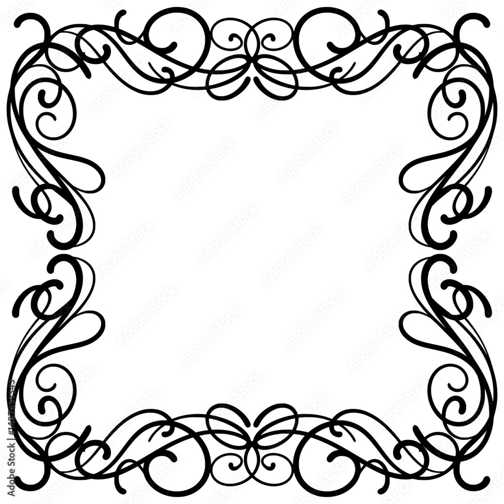 decorative frame with floral ornament decorative frame with floral ornament