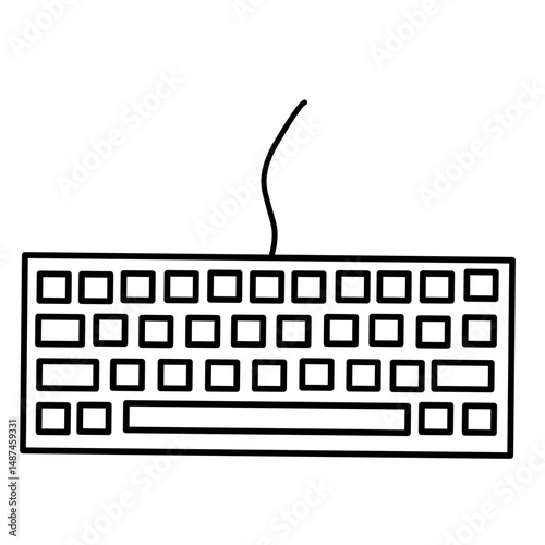 computer keyboard icon vector