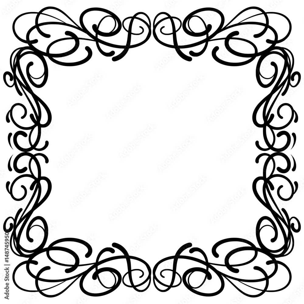 decorative frame with floral ornament decorative frame with floral ornament