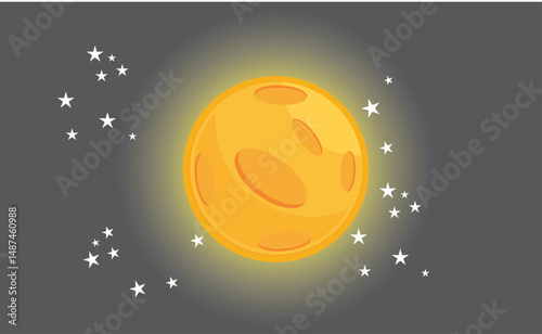 illustration of the moon change phase, vector illustration