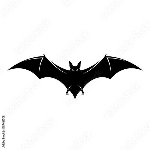 Mysterious Midnight Flight: A silhouette of a bat against a background, showcasing a creature of the night in a moment of graceful flight, conveying mystery and the allure of the dark.