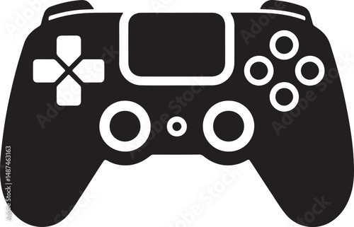 Video game controller Silhouette vector, Gamepad vector icon illustration