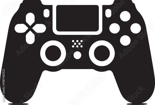 Video game controller Silhouette vector, Gamepad vector icon illustration