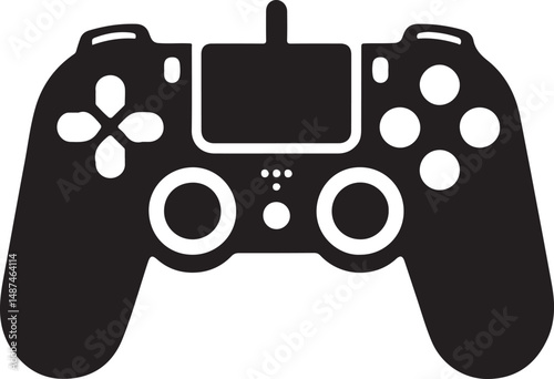 Video game controller Silhouette vector, Gamepad vector icon illustration
