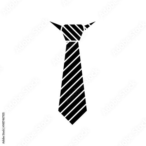 Formal Neckwear: A sleek and stylish black tie, symbolizing elegance and professionalism, isolated against a simple background, perfect for any business or formal occasion.