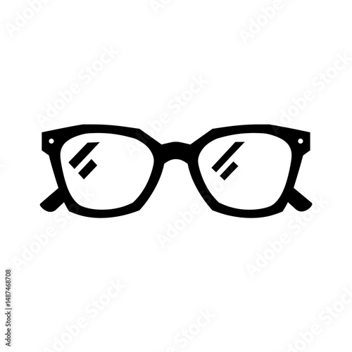 Vision Clarity: A sleek, minimalist pair of eyeglasses, rendered in monochrome, symbolizes clarity, insight, and the power of perception.