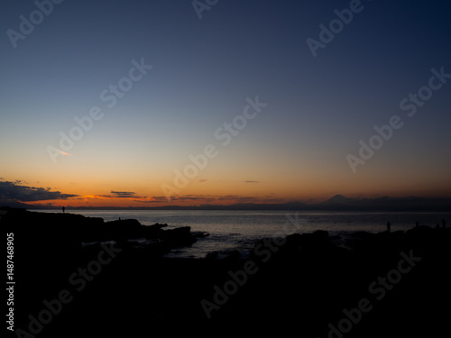 夕焼けの海