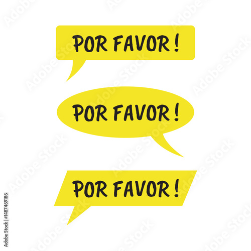 Por favor please spanish language, speech bubble