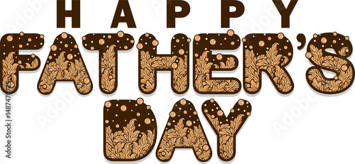 Happy Father's Day Typography, Vector Text Effects, perfect for greeting cards, t-shirts, and creative design projects.