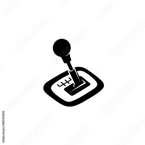 Gear Shift in Motion: A sleek, graphic representation of a gear shift. This monochromatic image is the perfect icon for automotive enthusiasts, illustrating the essence of power and control.
