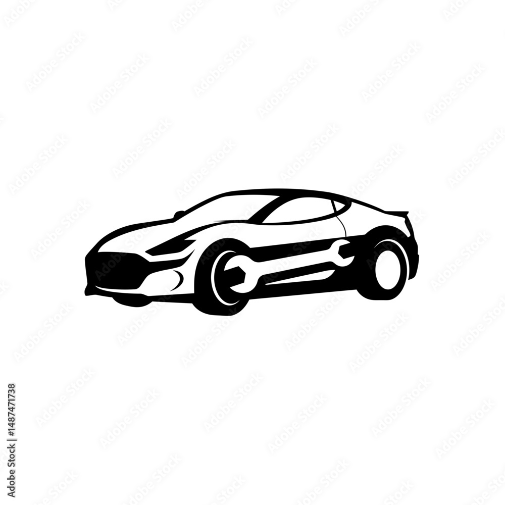 Fototapeta premium Sport Coupe Silhouette