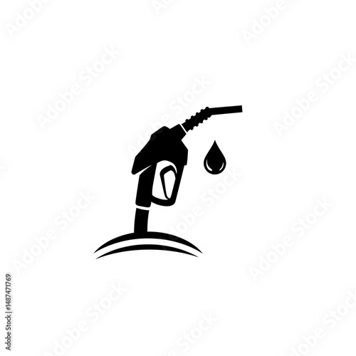Fuel Icon: A minimalist yet striking illustration, presenting a fuel nozzle with a single droplet, symbolizing energy and movement in a concise visual language.