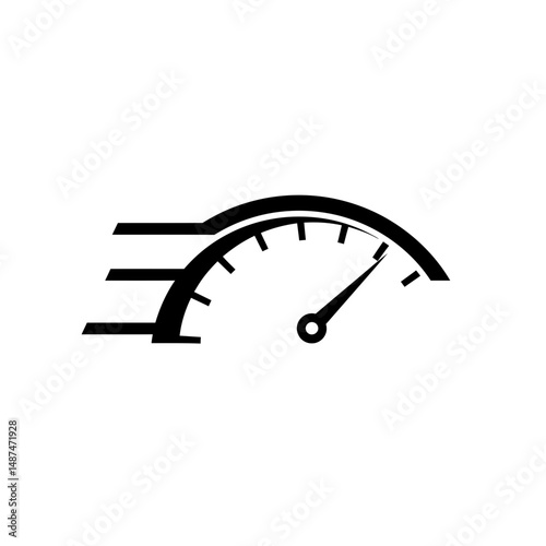 Speed and Precision: A dynamic speedometer illustration symbolizing speed, performance, and progress. The graphic embodies efficiency and measures the swiftness of motion.