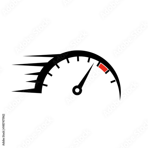 Speedometer Concept: A dynamic speedometer graphic illustrates speed, velocity, and acceleration, conveying a sense of forward momentum and rapid progress.