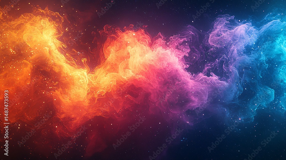 Obraz premium Gorgeous nebula cosmic background