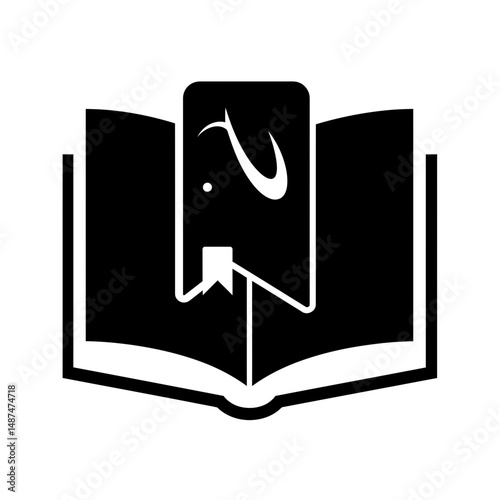 Open Book with Bookmark