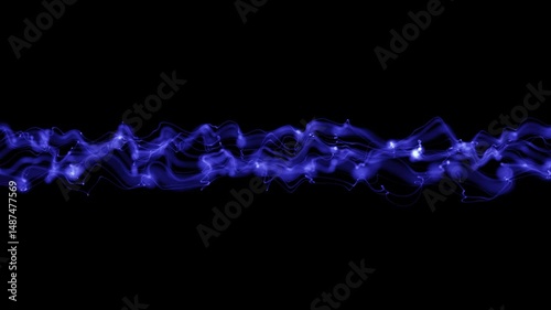 Blue festive holiday abstract flowing gradient dots and lines wave background. abstract wave background with neon texture effect, vibrant glowing lines