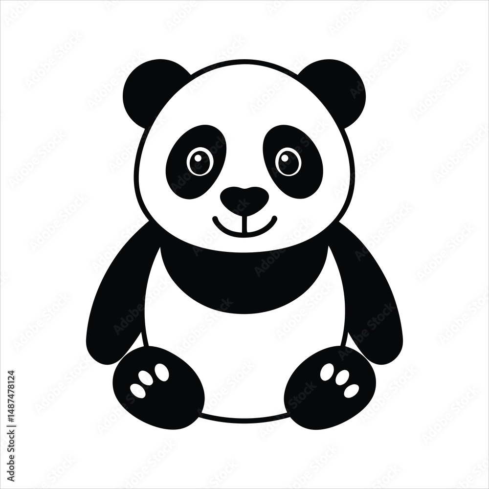 Obraz premium panda vector illustration