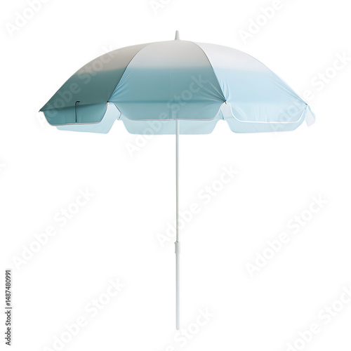 Elegant Compact Beach Umbrella with a Refined Minim Isolated on Transparent Background