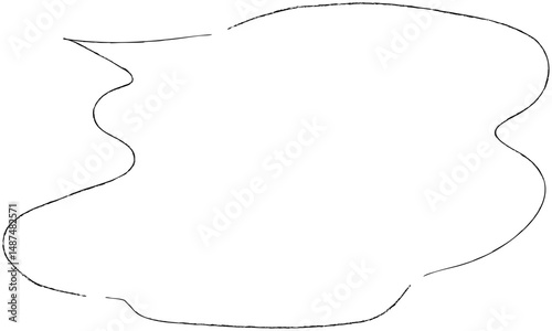 シンプルな手描きの吹き出しのイラスト
