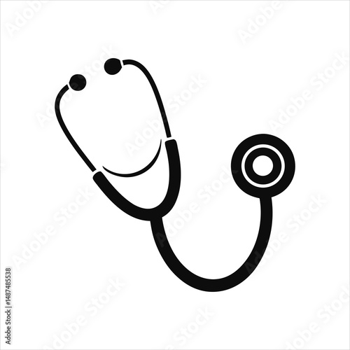 stethoscope on white background