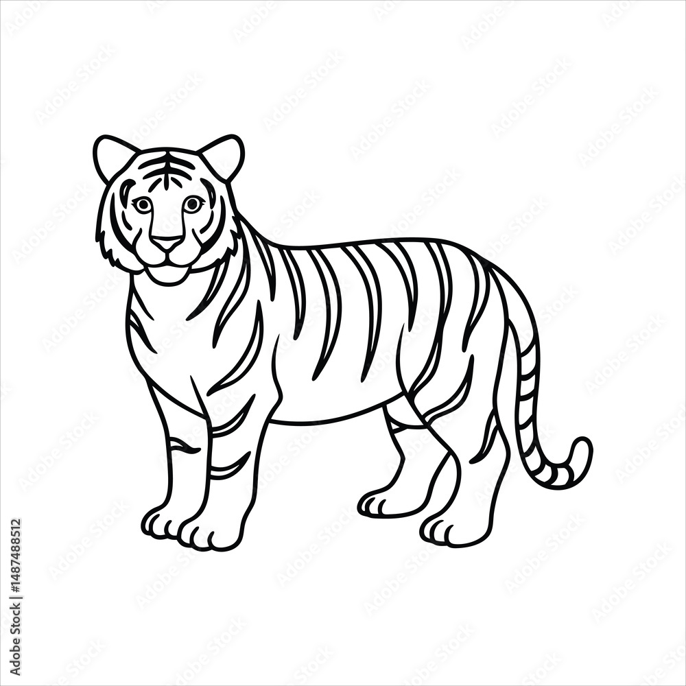 Obraz premium tiger vector illustration