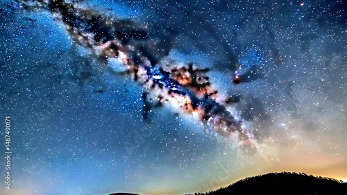 Majestic Milky Way Galaxy Night Sky Astrophotography