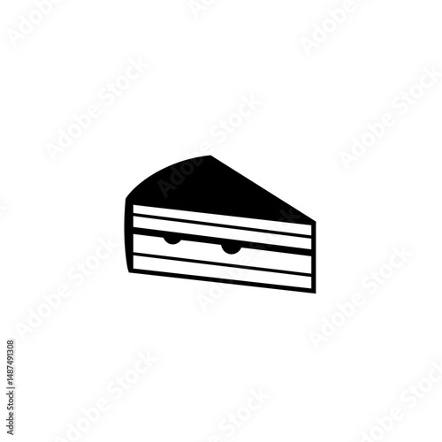 Delicious Slice: A simple yet elegant illustration of a delectable slice, inviting indulgence and representing sweet moments, ideal for culinary or lifestyle themes.