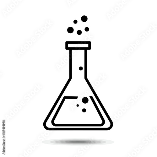 Lab Experiment: An elegantly simple illustration of a scientific beaker, a core element in laboratory experiments. It's a symbol of innovation, research.