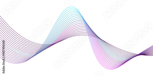 Abstract wave vector banner template.  black wavy lines. EPS10. dynamic blue waves. Abstract digital technology futuristic background. Line art abstract vector illustration. cover, poster, card, arts