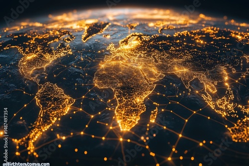 Digital Network Connects Individuals Across Continents Through Social Media Platforms and Innovative Communication Technologies