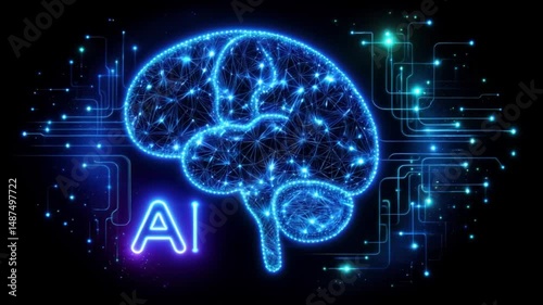 Wallpaper Mural Blue digital lines glow with energy in a motion design, like a star exploding in space Torontodigital.ca