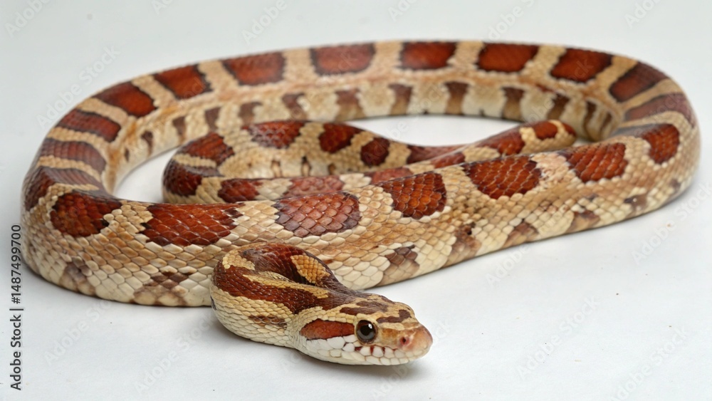 Obraz premium Corn Snake on studio background 