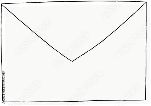 シンプルな手描きの手紙のイラスト