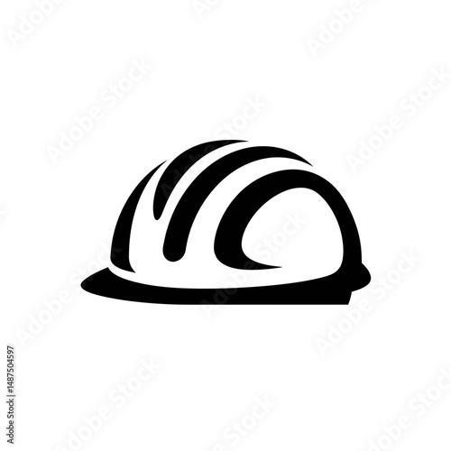Construction Helmet: A simplified yet impactful illustration of a construction helmet, symbolizing safety and progress in the world of building and industry.