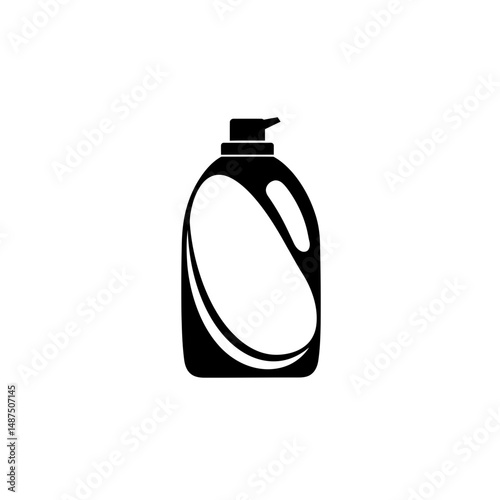 Elegant Sanitizer Silhouette: A sleek, minimalist silhouette of a sanitizer bottle, its form suggesting both cleanliness and contemporary design.