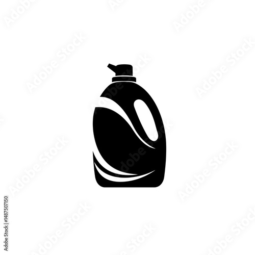 Laundry Liquid Bottle Icon: A simple and modern illustration of a laundry liquid bottle, ideal for design projects.