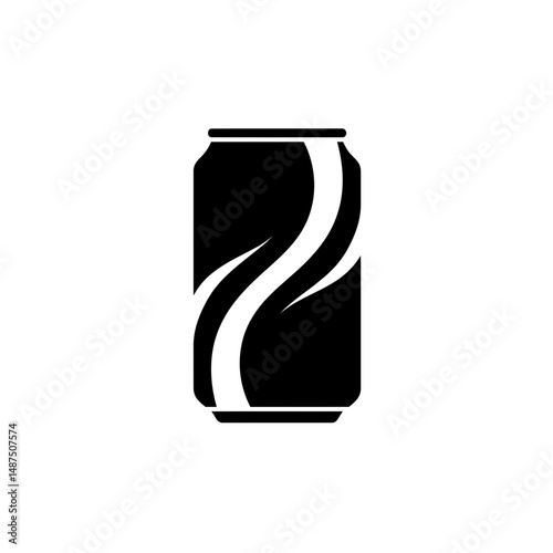 Cool refreshment: A sleek, black can of refreshment, its minimalist design hinting at the crisp, clean liquid within, promising a moment of cool rejuvenation.