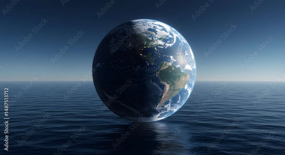 Earth: A Fragile Blue Marble Resting on a Vast Ocean Earth: A Fragile Blue Marble Resting on a Vast Ocean